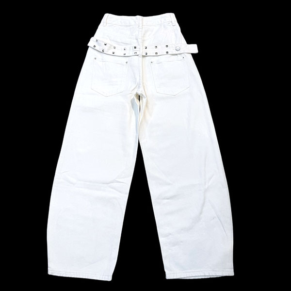 BACK STUDS BELT PANTS
