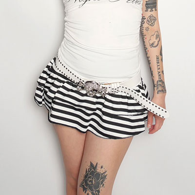 BORDER FRILL SKIRT