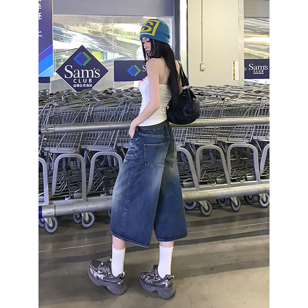 WIDE LEG DENIM PANTS