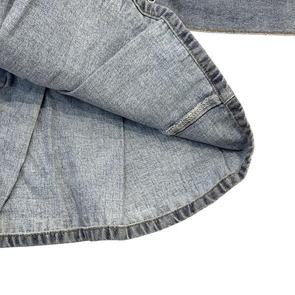 BELT DENIM PLEATS SKIRT