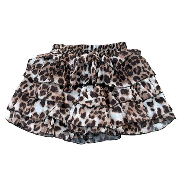 LEOPARD FRILL SKIRT