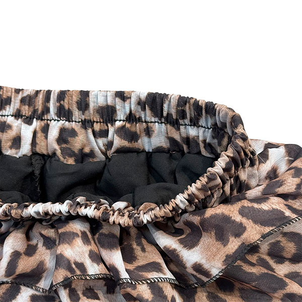 LEOPARD FRILL SKIRT