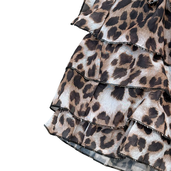 LEOPARD FRILL SKIRT