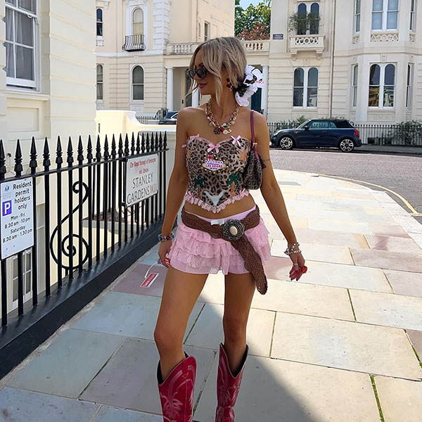 LEOPARD RIBBON TUBE TOP