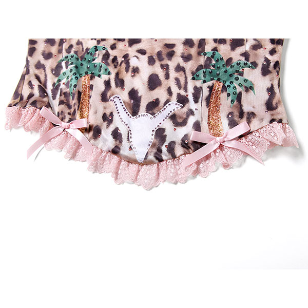 LEOPARD RIBBON TUBE TOP