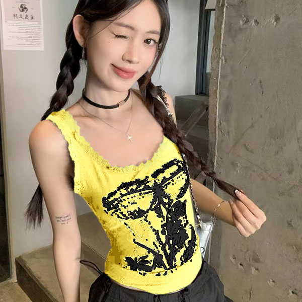BRA PRINT LACE CAMISOLE