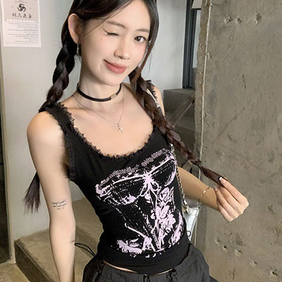 BRA PRINT LACE CAMISOLE