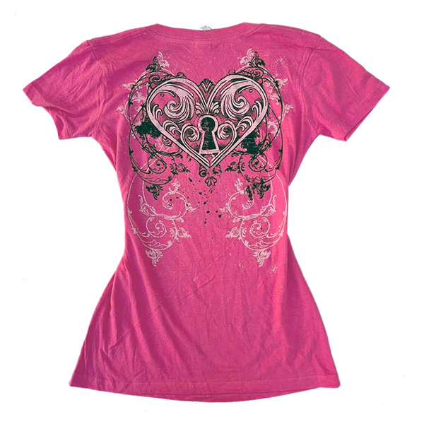 PINK HEART Y2K T-SHIRT