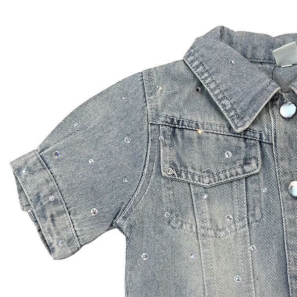 RHINESTONE DENIM SET UP【KIDS】