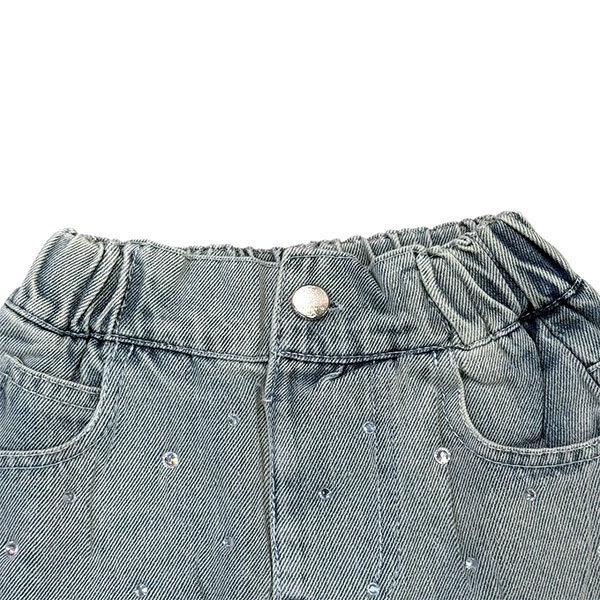 RHINESTONE DENIM SET UP【KIDS】