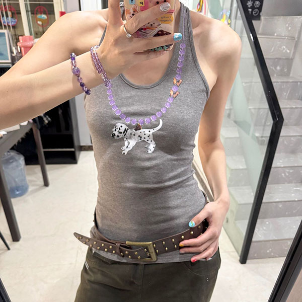 DOG PRINT TANK TOP