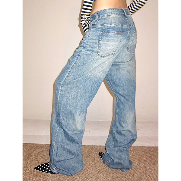 FRONT STUDS DENIM PANTS