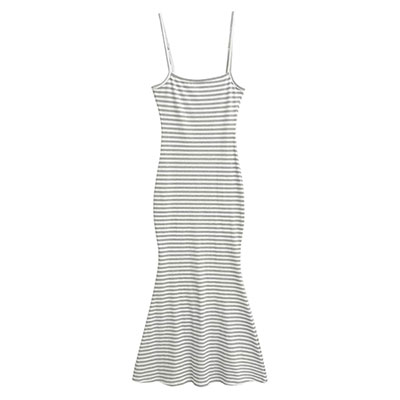 BORDER LONG ONEPIECE