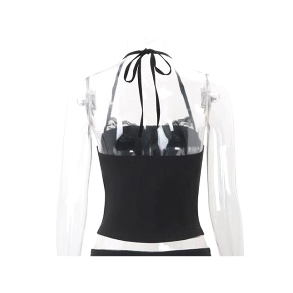 CORSET BLACK BUTTON CAMISOLE