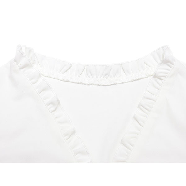 VNECK FRILL SHORT CROPPED TOPS