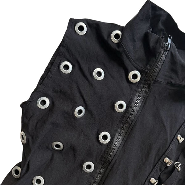 EYELET ZIP VEST