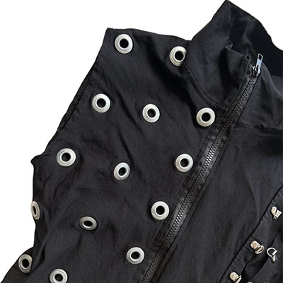 EYELET ZIP VEST
