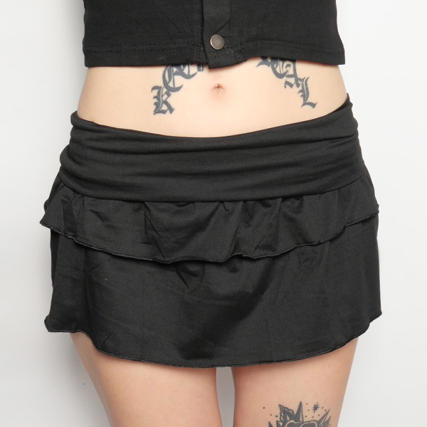 BLACK FRILL SKIRT