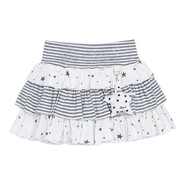 STAR BORDER FRILL SKIRT