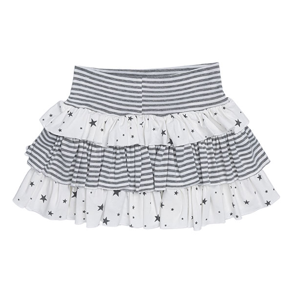 STAR BORDER FRILL SKIRT