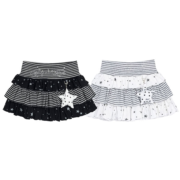 STAR BORDER FRILL SKIRT