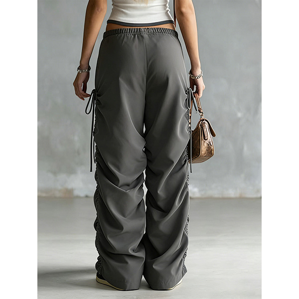 SHIRRING GREY PANTS