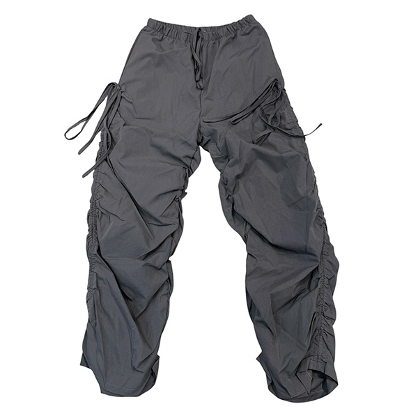 SHIRRING GREY PANTS