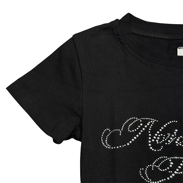 RHINESTONE LETTER T-SHIRT