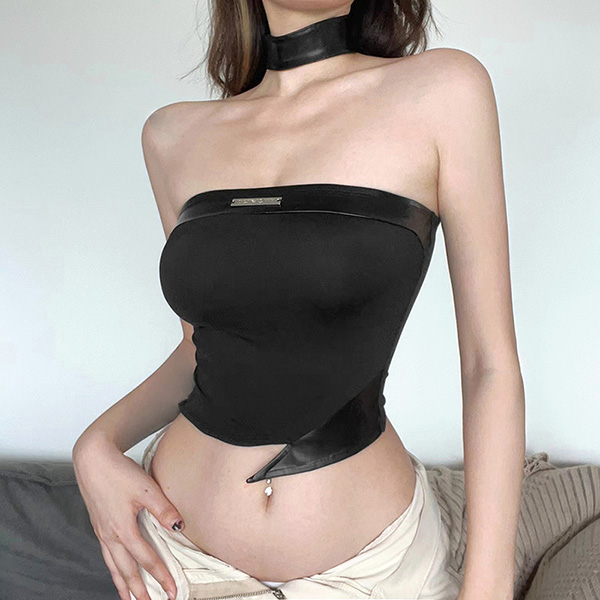 LEATHER BARE TOP