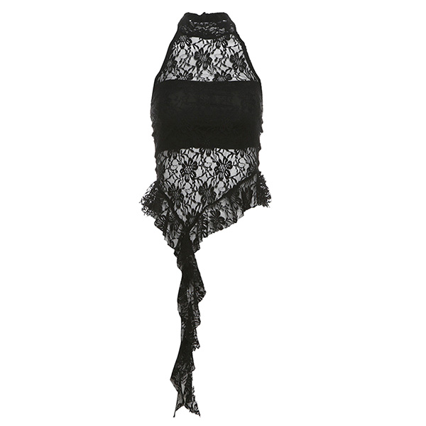 LACE HALTERNECK TOPS