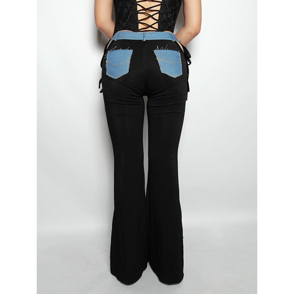 SIDE LACE UP DENIM PANTS