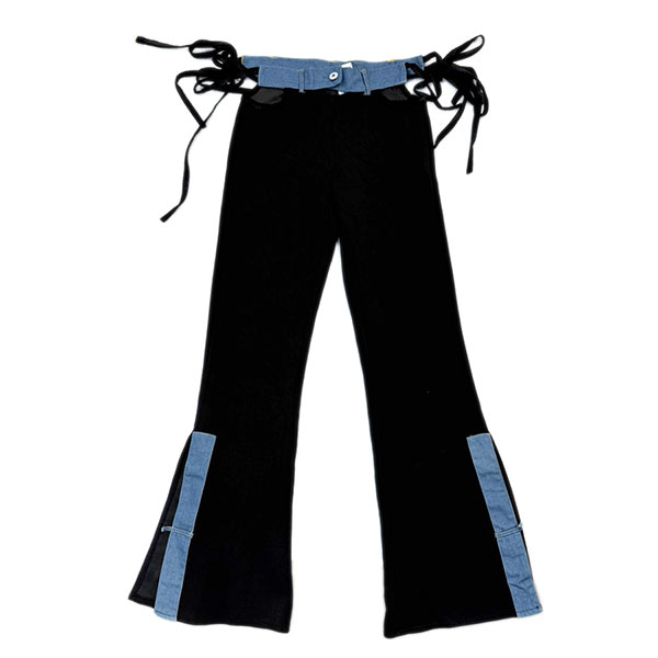 SIDE LACE UP DENIM PANTS