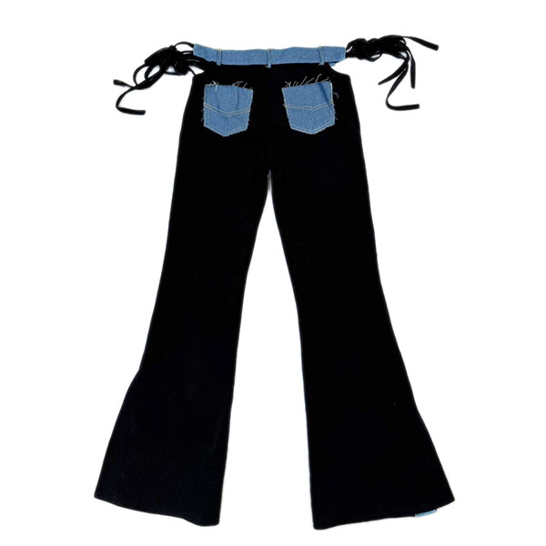 SIDE LACE UP DENIM PANTS