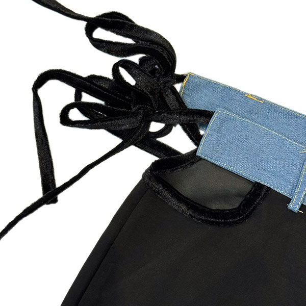 SIDE LACE UP DENIM PANTS