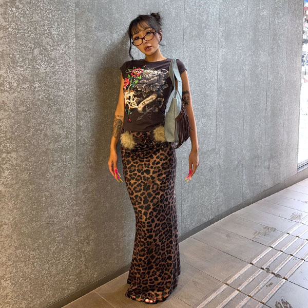 LEOPARD LONG SKIRT