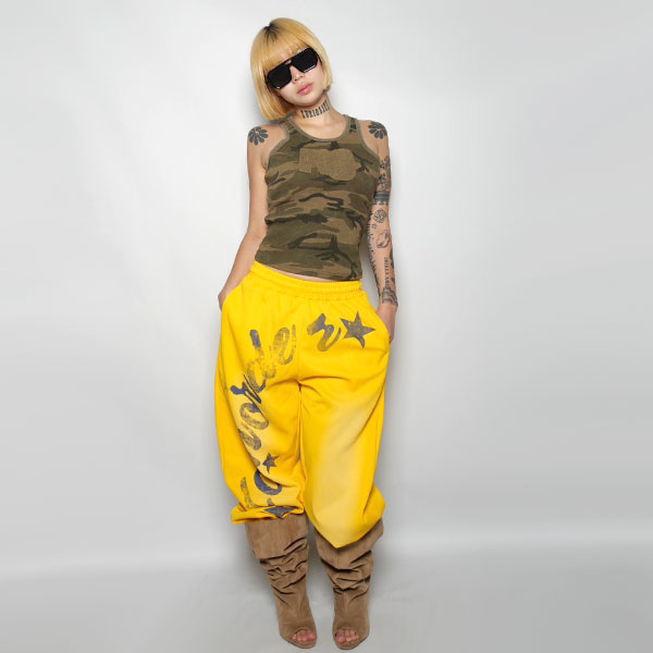 VINTAGE WASH GRAPHIC PANTS