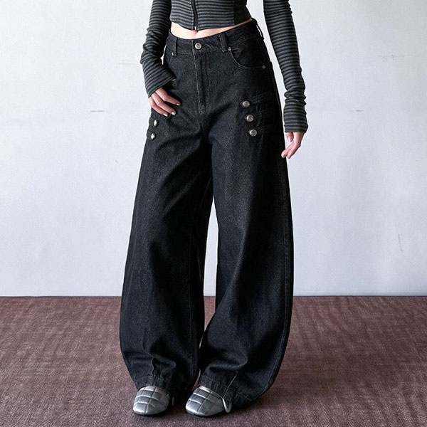 3BOTTON BAGGY DENIM