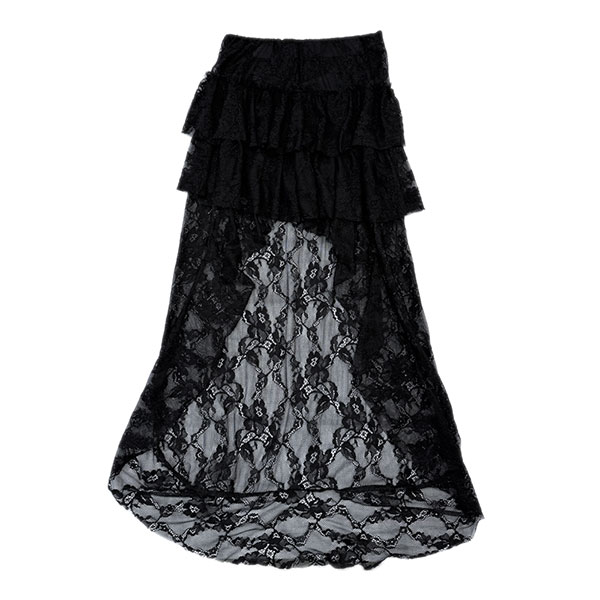 LACE FRILL LONG SKIRT