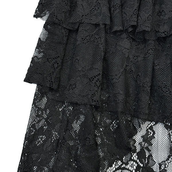 LACE FRILL LONG SKIRT