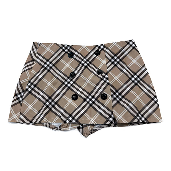 BOTTON CHECK SKIRT