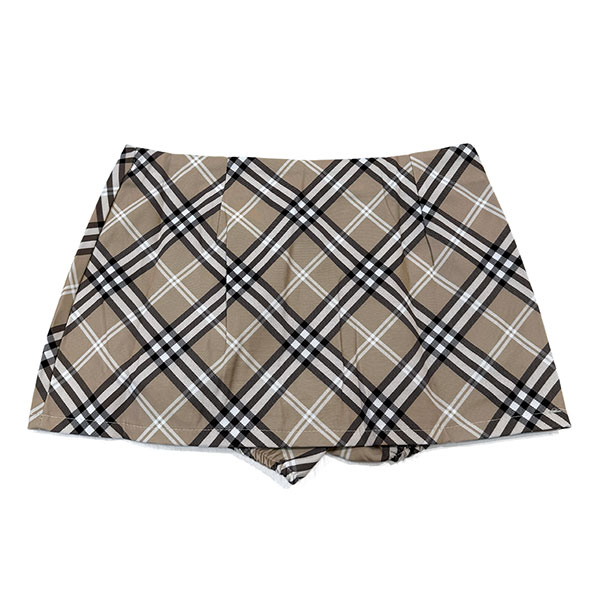 BOTTON CHECK SKIRT