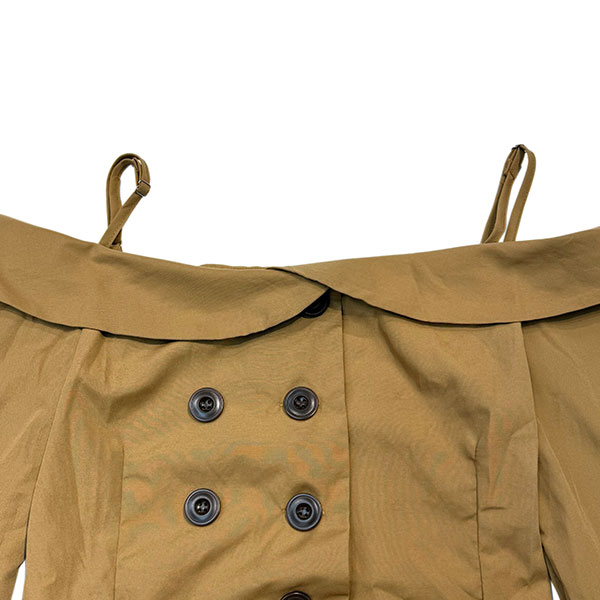 OFF SHOULDER BUTTON SHIRT