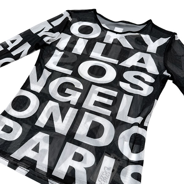 ALPHABET SHEER TOPS