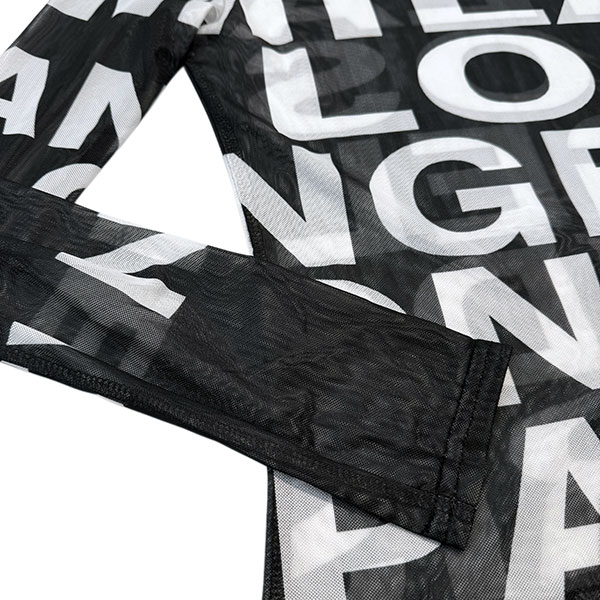 ALPHABET SHEER TOPS