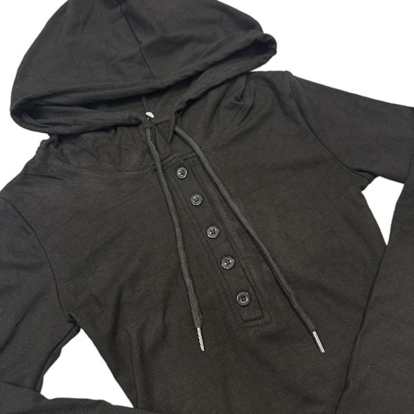 VNECK HOOD CUTSEW