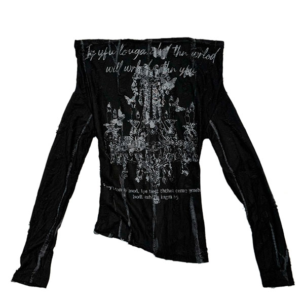 OFF SHOULDER LACE UP CUTSEW