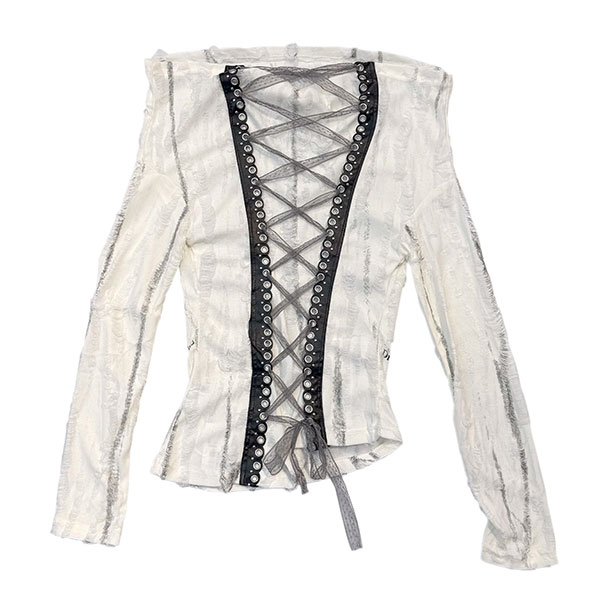 OFF SHOULDER LACE UP CUTSEW