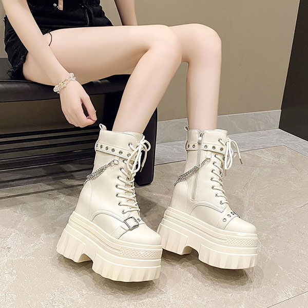 CHAIN PLATFORM BOOTS