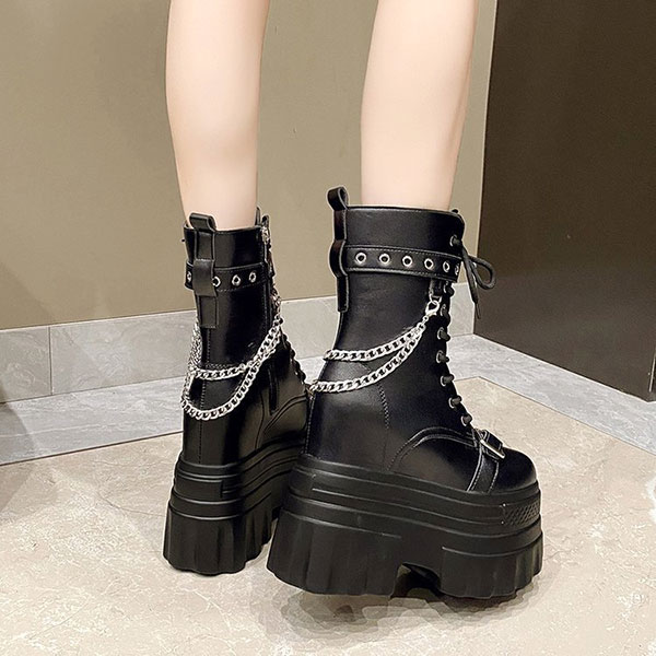 CHAIN PLATFORM BOOTS