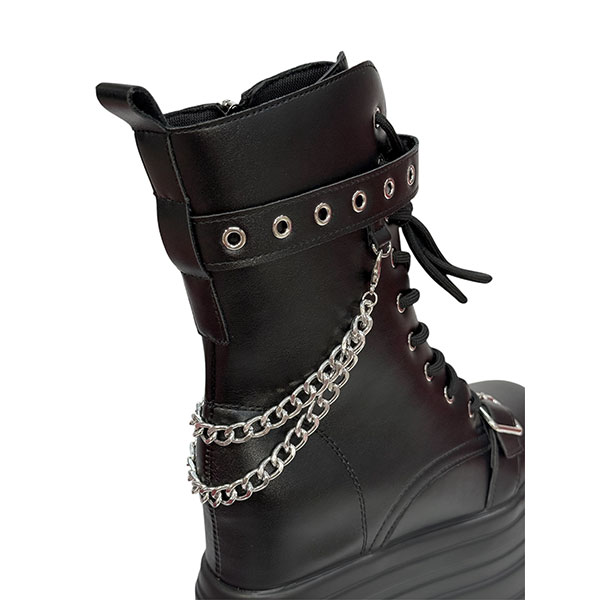 CHAIN PLATFORM BOOTS
